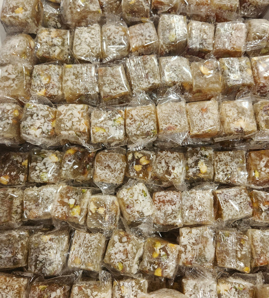 1040512-Pure Bhar 26-112/1 Coconut Delight with pistachio Square 11 LB