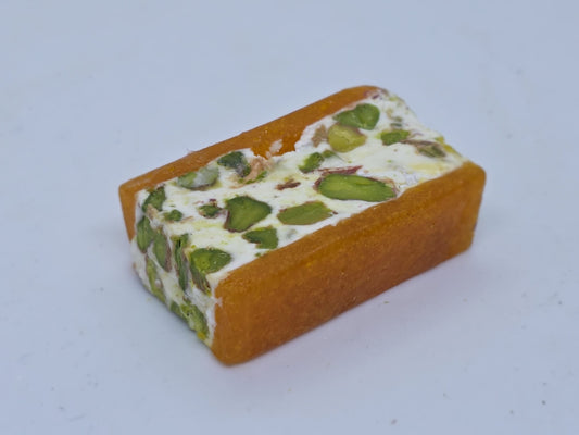 1040491-Pure Bhar 26-108 Delight with pistachio Nougat Rectangle apricot 11LB